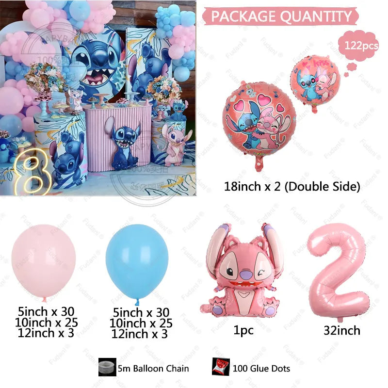 Conjunto de Arco com balão  Lilo & Stitch