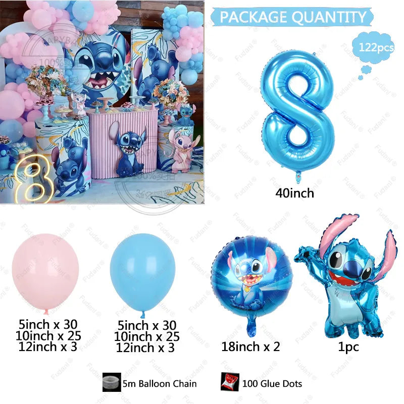 Conjunto de Arco com balão  Lilo & Stitch