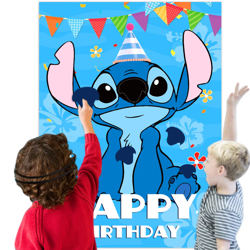 Poster de brincadeiras para Aniversário Lilo & Stitch