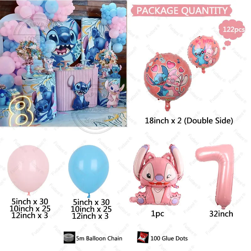 Conjunto de Arco com balão  Lilo & Stitch