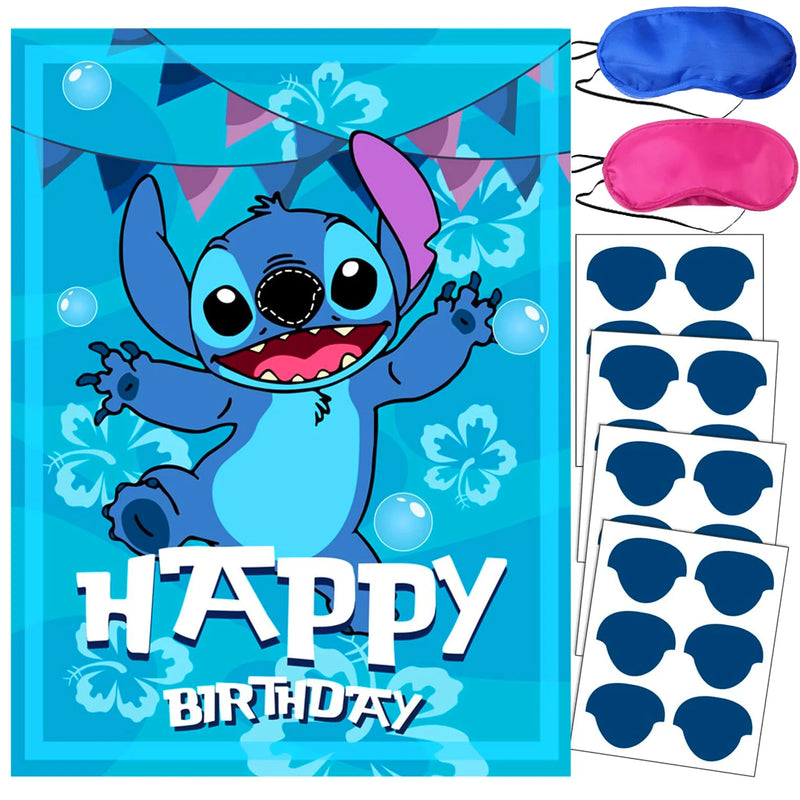 Poster de brincadeiras para Aniversário Lilo & Stitch