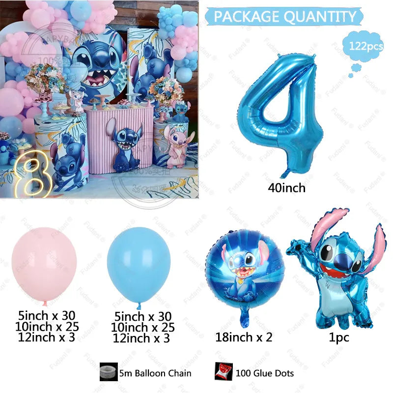 Conjunto de Arco com balão  Lilo & Stitch