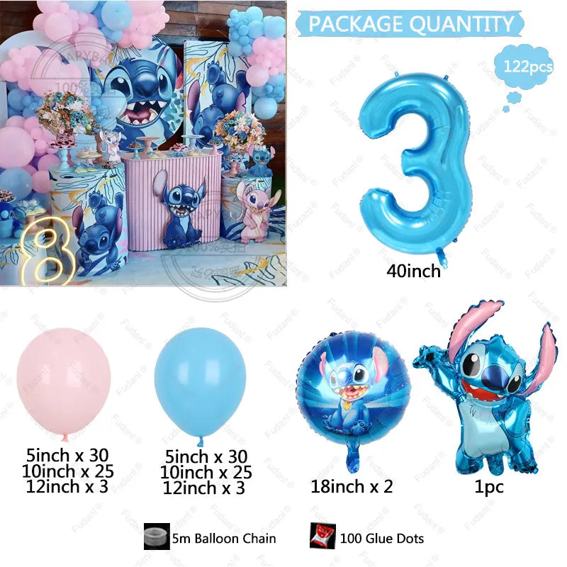 Conjunto de Arco com balão  Lilo & Stitch
