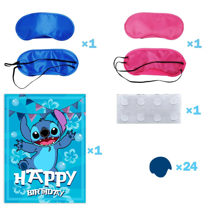 Poster de brincadeiras para Aniversário Lilo & Stitch