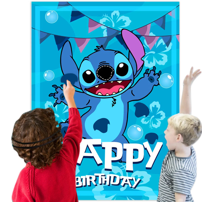 Poster de brincadeiras para Aniversário Lilo & Stitch