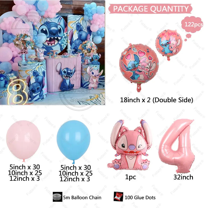 Conjunto de Arco com balão  Lilo & Stitch