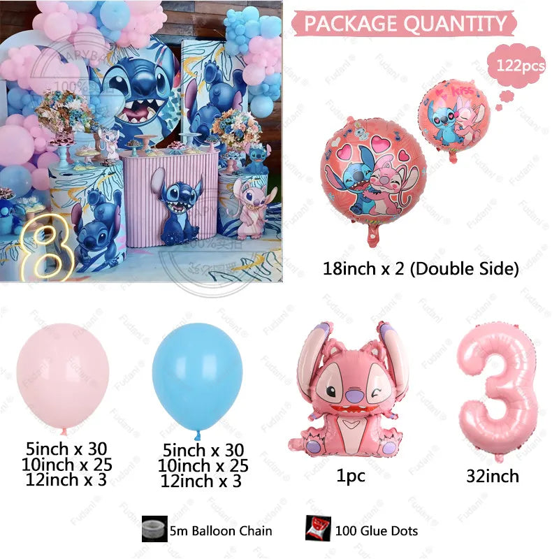 Conjunto de Arco com balão  Lilo & Stitch