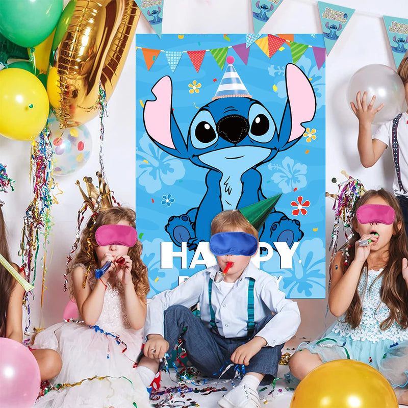 Poster de brincadeiras para Aniversário Lilo & Stitch