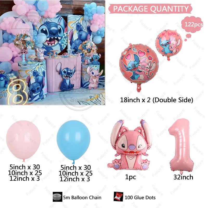 Conjunto de Arco com balão  Lilo & Stitch