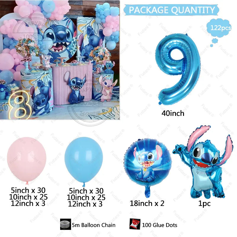 Conjunto de Arco com balão  Lilo & Stitch