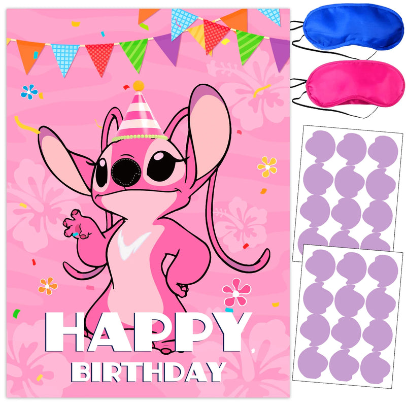 Poster de brincadeiras para Aniversário Lilo & Stitch