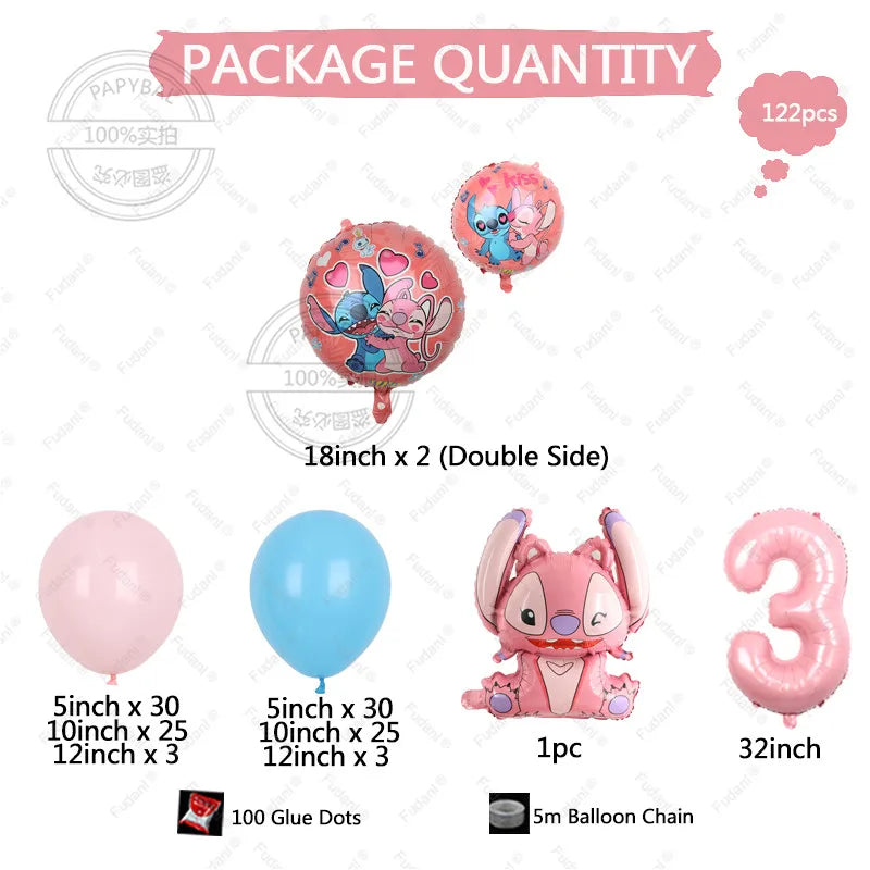 Conjunto de Arco com balão  Lilo & Stitch