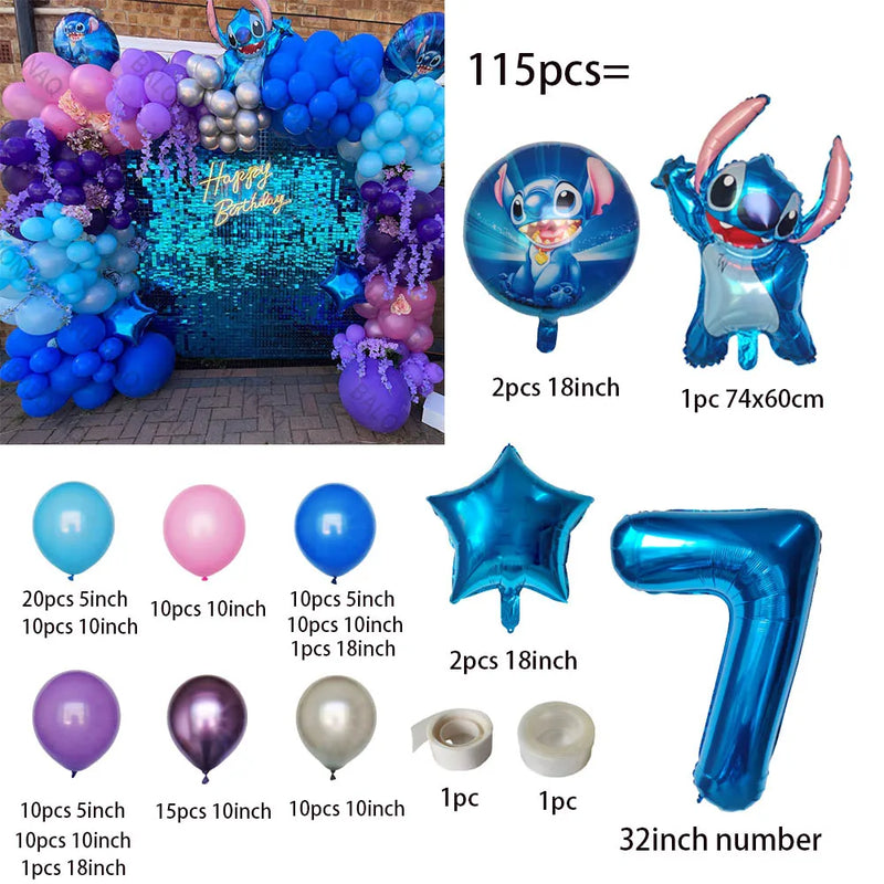 Conjunto de decoração do Stitch