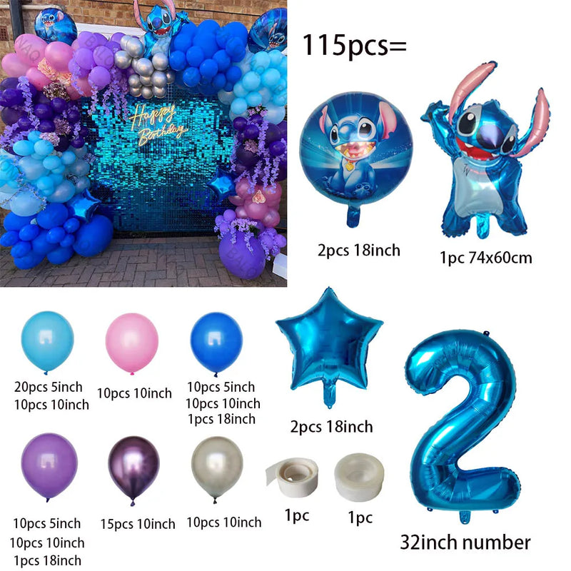 Conjunto de decoração do Stitch