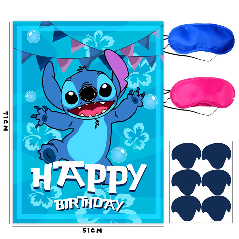 Poster de brincadeiras para Aniversário Lilo & Stitch