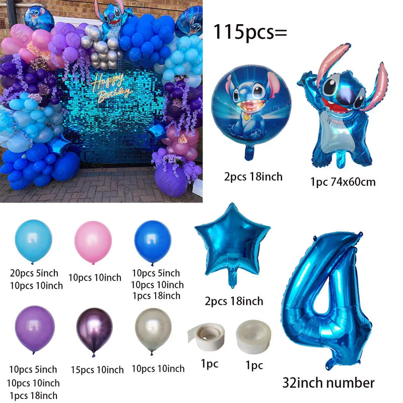 Conjunto de decoração do Stitch