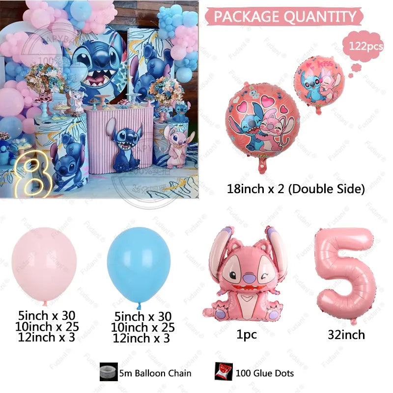 Conjunto de Arco com balão  Lilo & Stitch