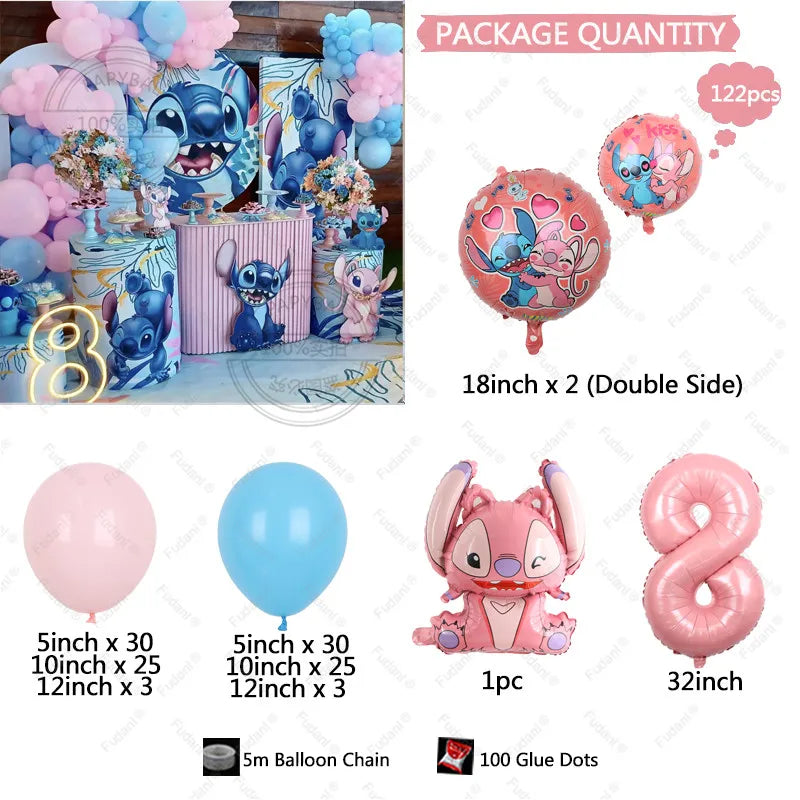Conjunto de Arco com balão  Lilo & Stitch