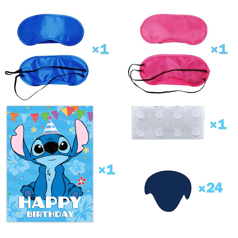 Poster de brincadeiras para Aniversário Lilo & Stitch