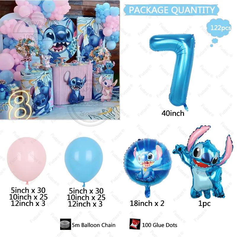 Conjunto de Arco com balão  Lilo & Stitch