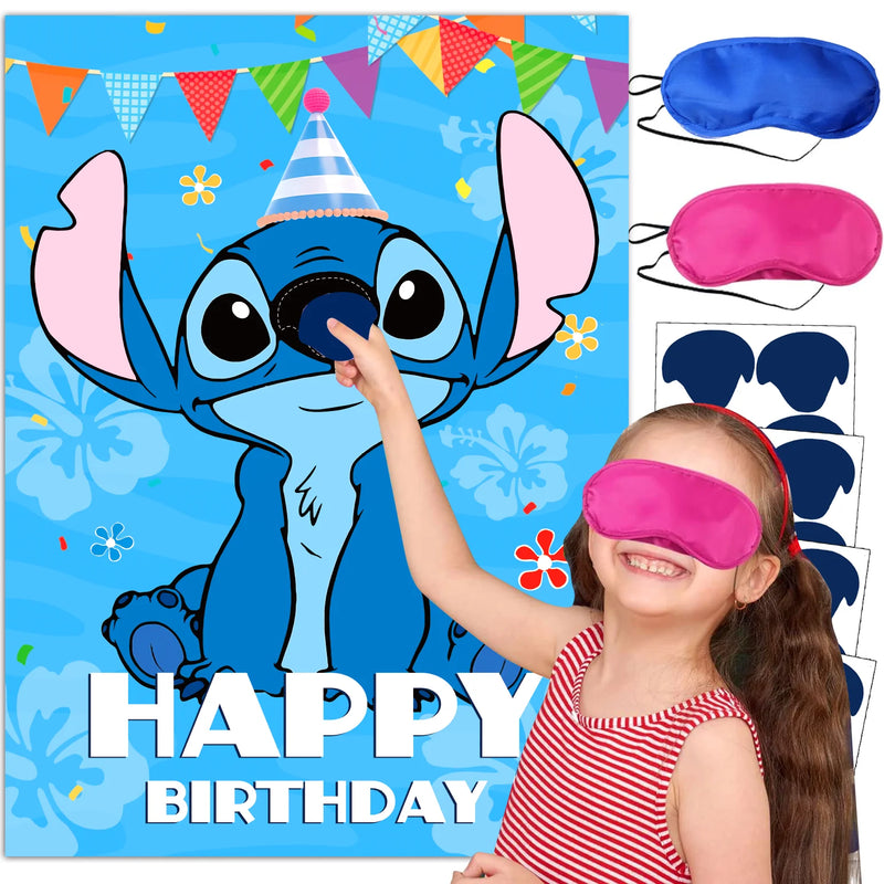 Poster de brincadeiras para Aniversário Lilo & Stitch