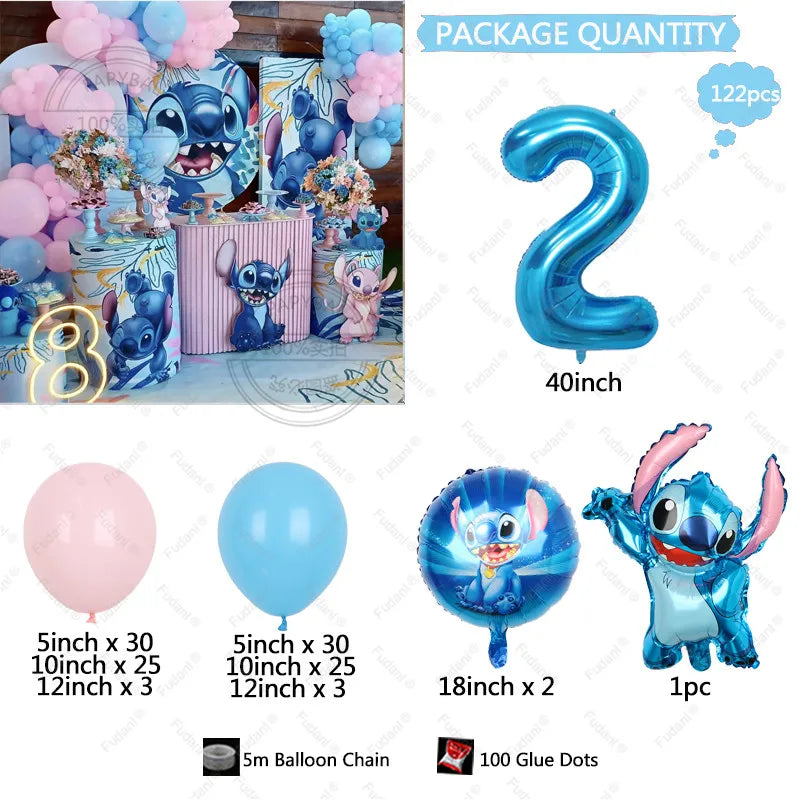 Conjunto de Arco com balão  Lilo & Stitch
