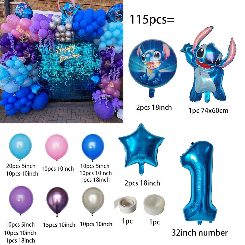 Conjunto de decoração do Stitch
