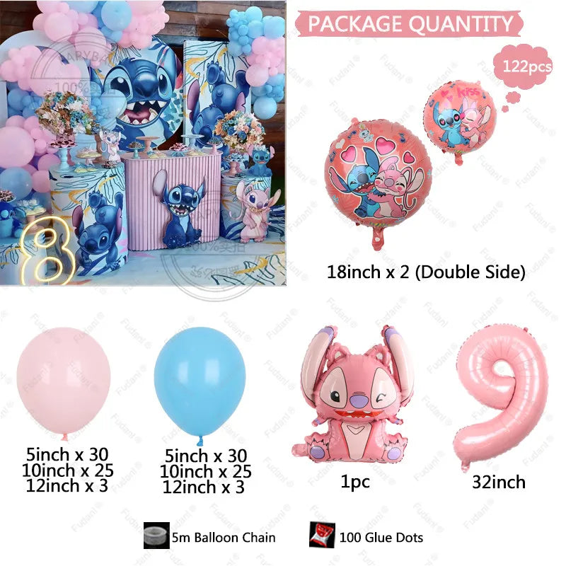 Conjunto de Arco com balão  Lilo & Stitch