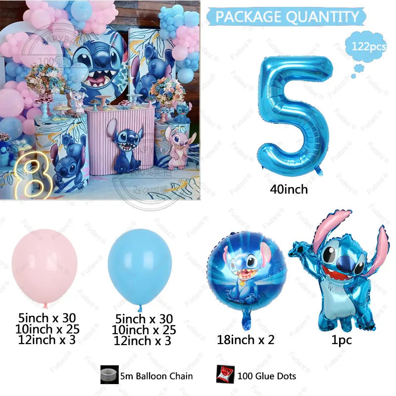Conjunto de Arco com balão  Lilo & Stitch