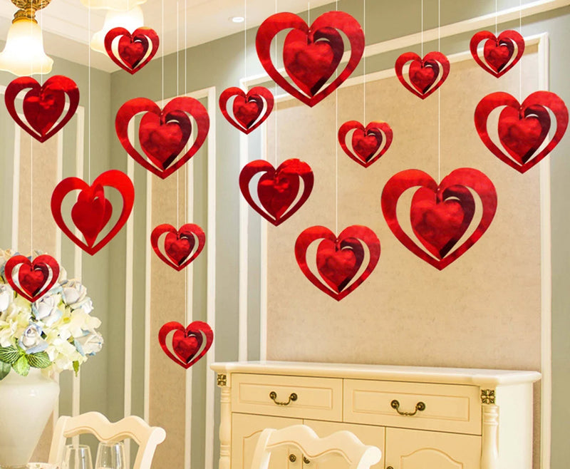 Decoração em formato de coração  3D