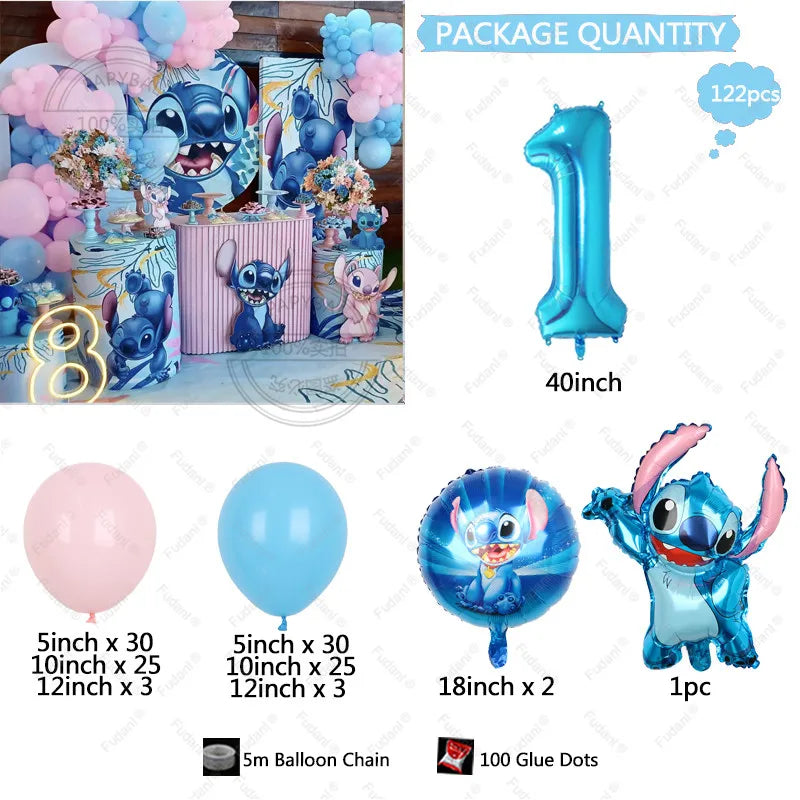Conjunto de Arco com balão  Lilo & Stitch